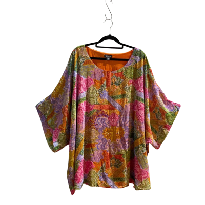 Autograph Womens  Size 22 Short Sleeve / Kaftan Style Top  Multicoloured / Orange RRP $119.99