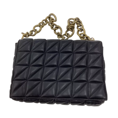 Zara Womens Handbag Puffer Black  approx 30 x 25 cm.    (HB2)