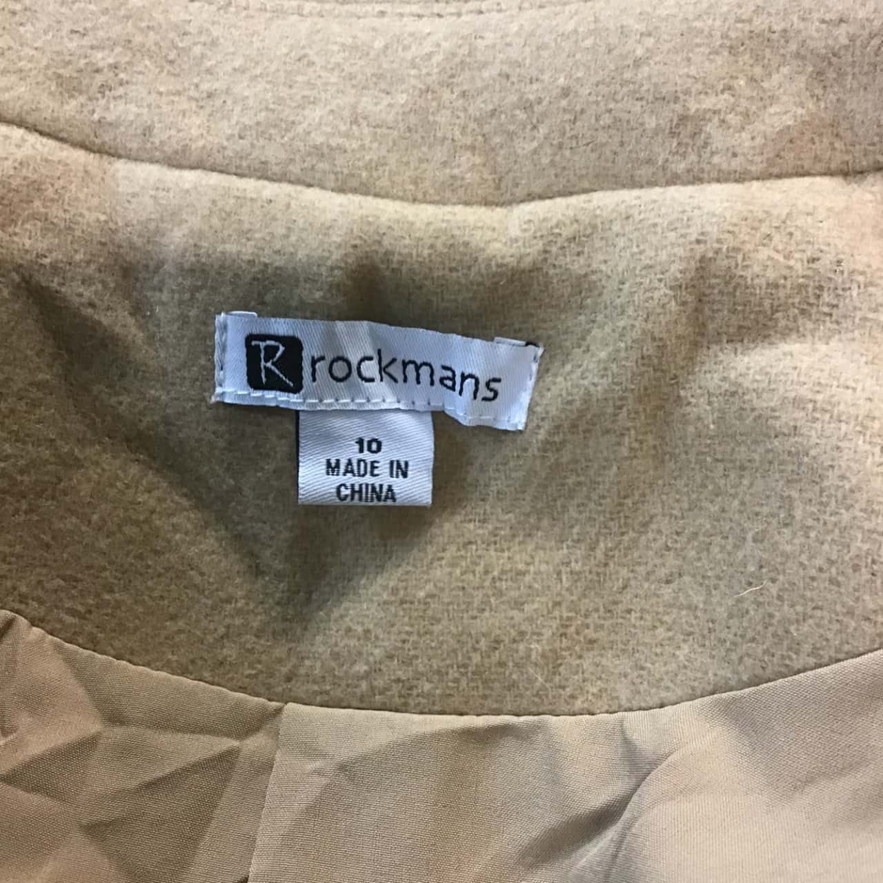 Rockmans Winter Coat Size 10 Camel(s)