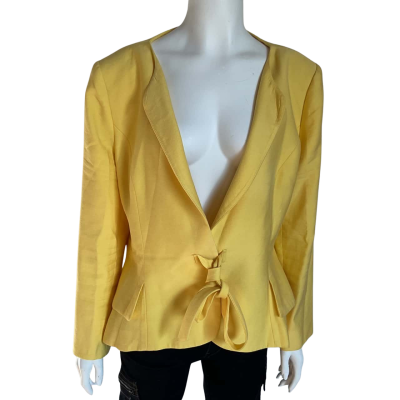Carla Zampatti Womens  Size 14 Blazer Yellow 
