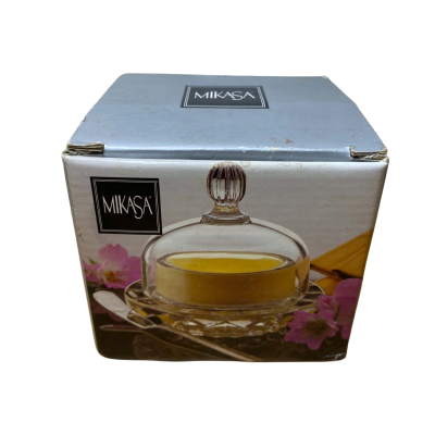 Mikasa Glass Butter Condiment