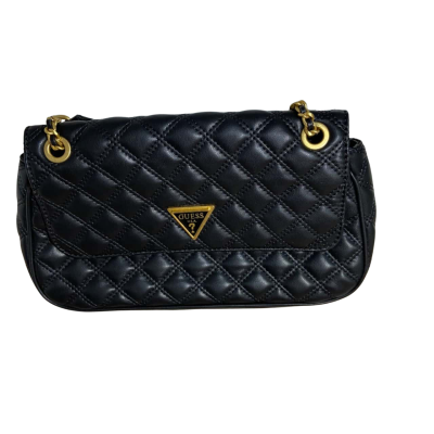 Black Giully Quilted Crossbody Bag 