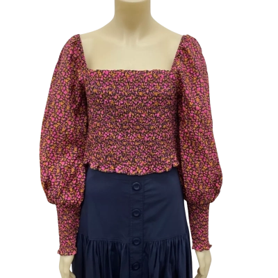 Sportsgirl Womens  Size 14 Long Sleeve Shirt Floral / Pink  