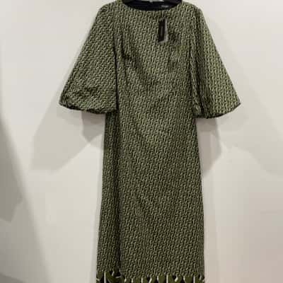 Oxford Womens  Dress Size 12 Black / Green 