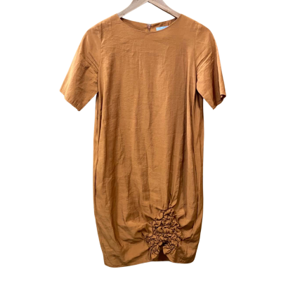 COS Rust Brown Gathered Dress Size EUR 34