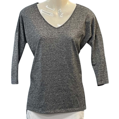Seed Heritage Womens Size XS 3/4 Sleeve Top Grey