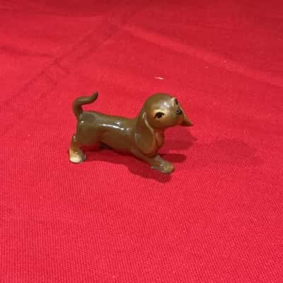 Adorable Vintage Style Ceramic Miniature Dachshund Figurine