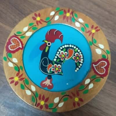 Small Wooden Painted Portugal Chicken Wall Art