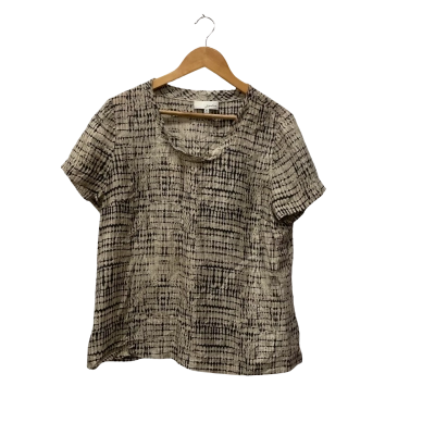 Signature Womens  Size 16 Silk Blouse Animal print 