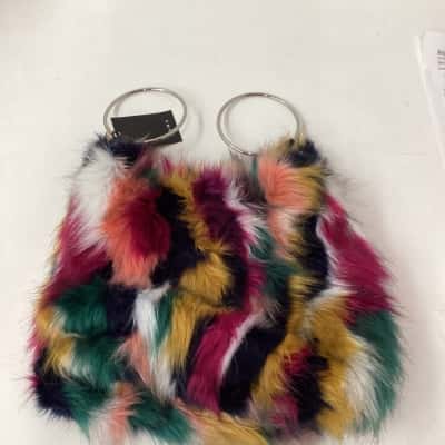 NewZara Womens Multicoloured bag with silver colour hardware.  