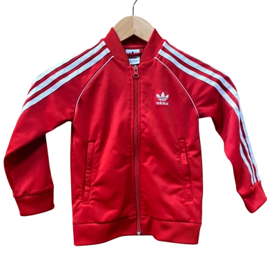 Adidas Kids Red Tracksuit Set Size 5-6Y