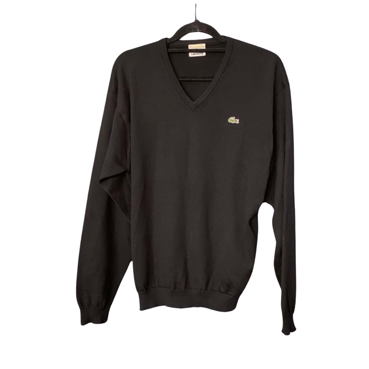 Lacoste Mens Size M VNeck Black (s)