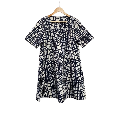 COS Womens  Size 14 Mini Dress Black  / Off White RRP $135
