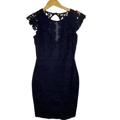 Lipsy Womens  Size 12 Mini Dress Navy Blue 