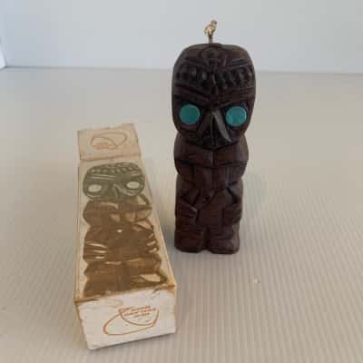 Vintage 1970's New Zealand Tiki Candle - Unburnt with Original Box