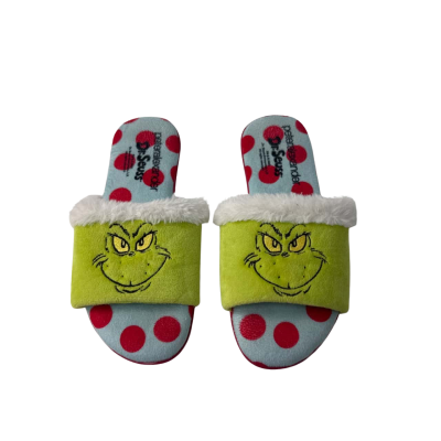 Peter Alexander  Size 7 / 8 Green / Red grinch slippers 