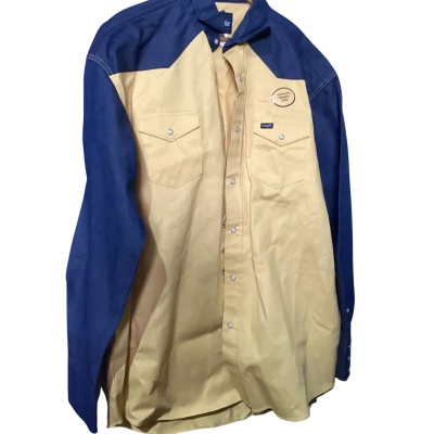 Wrangler Mens  Size XL Parka Blue / Yellow 