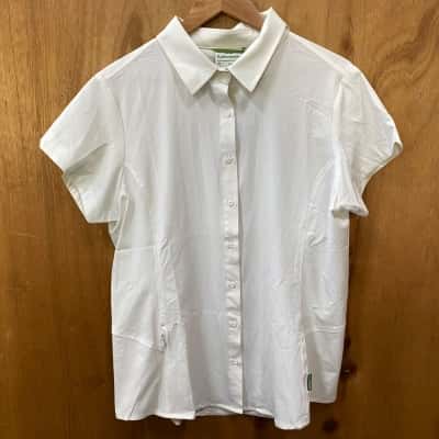 Kathmandu White Short Sleeve Shirt Size 16