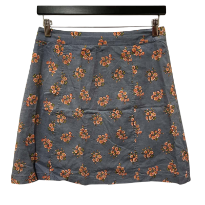 Princess Highway Linen Mix Blue Floral Mini Skirt Size 12