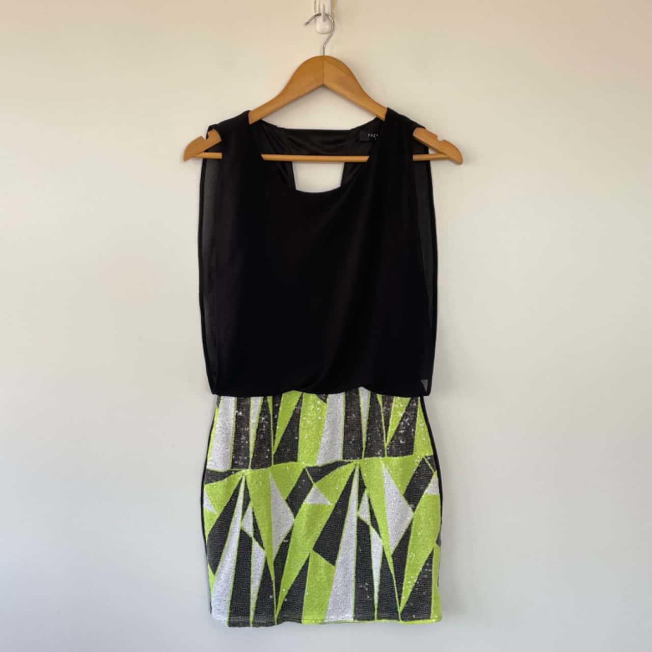Pagani Black Sequin Mini Dress Size 8 / S (s) - New Without Tags | Salvos  Stores