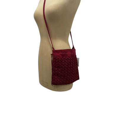 NEW The Hold Womens Beaded Cross Body Bag Red 