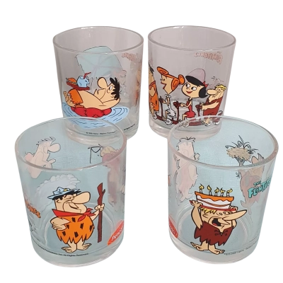 Vintage Penotti - The Flintstones Drinking Glasses x 4