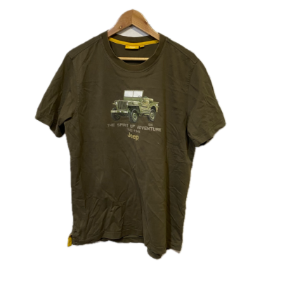 Jeep Unisex Tshirt  Size M Green 