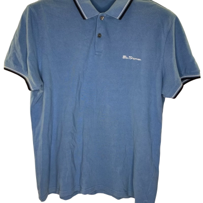 Ben Sherman Mens  Size L Polo Shirt Blue 