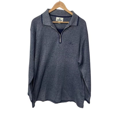 Colorado Mens Size XL Navy Blue Quarter Zip Jumper with Collar
