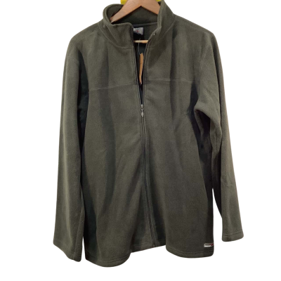 BNWT Mens  Fleece / Front Zipper Green Jacket Size 12