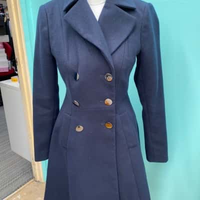 Forever New Womens  Size 6 Blue pea coat 