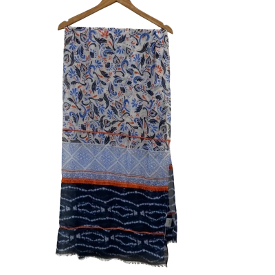 Seed Heritage Women's Sift Scarf Size One Size Scarf Blue / Navy Blue / Orange / White 
