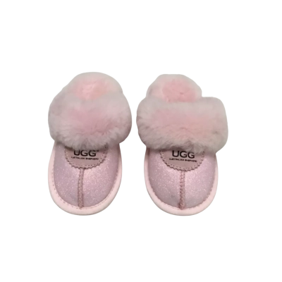 Kids Pink Australian Shepherd UGG Shirley Sheepskin Wool Slippers - Brand New