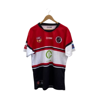  CSM Mens Size XL Rugby Jersey Red / White / Black North Canberra Bears