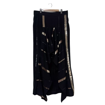 Sass & Bide Perfect Illusion Skirt Size 44 Black Gold BNWT
