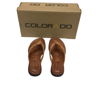 Colorado Size 6 Kelly-CF Tan Leather Thong Sandals - Brand New In Box