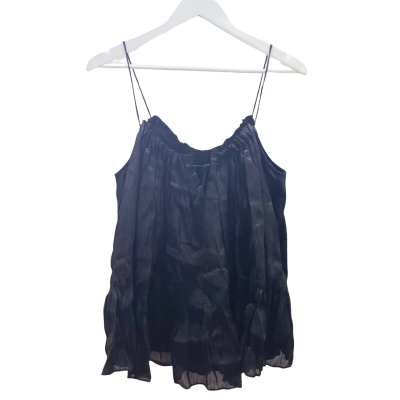 AJE Womens  Size 8 Blouse Black  / Navy Blue 