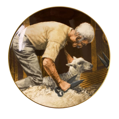 Wedgewood "Click go the Shears" "The Old Shearer Stands" Plate