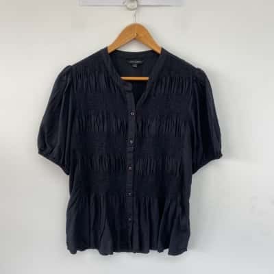 Mercer & Madison Black Short Sleeve Shirt  Size S  