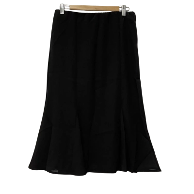 Liz Jordan Womens  Size S Midi Skirt Black  
