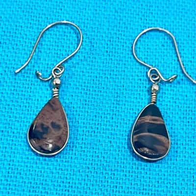 Boho Agate Teardrop Earrings 