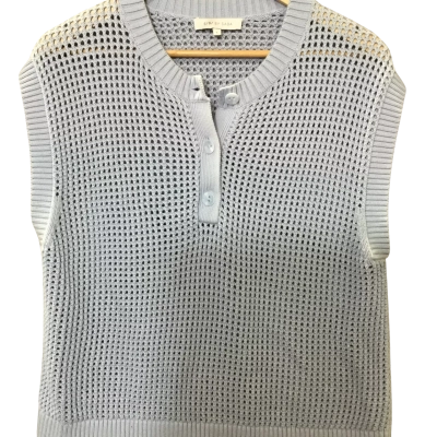 Saba Womens  Size L Sleeveless Knitted Top Blue 