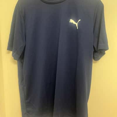 Puma Men's Size L Short Sleeve Shirt - Blue 