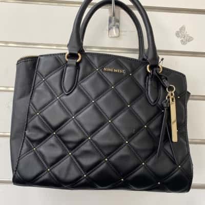 Nine West Black  Quilted   Tote Bag   