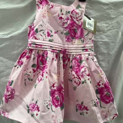 Origami girls dress, pink 