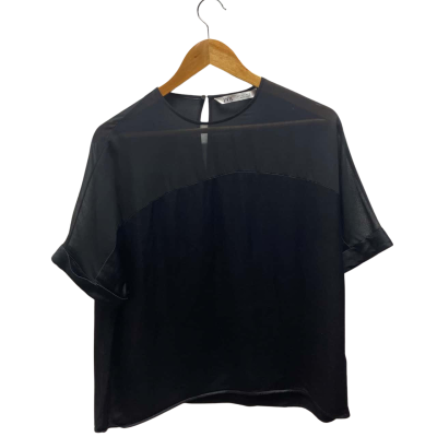 Zara Womens  Size S Black Top