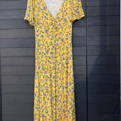 Boden (6)  Size 12 Maxi Dress Floral / Mustard 