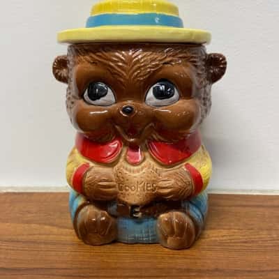 Vintage 1950s “Ranger Bear” cookie jar