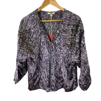 JAG Grey Pattern Zip Shirt – Size 12