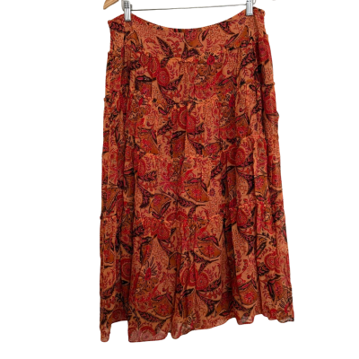 Sportscraft   Orange and Pink Paisley Skirt.   Size 14 